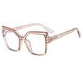 Klassieke blauwlichtfilter bril met transparant theekleurig cat-eye montuur - Lichtbruin Frame