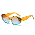 Gafas de sol cat eye retro con lentes degradadas azul-naranja y montura de carey - Marco Naranja Azul Lente Marrón Azul