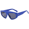 Gafas de sol cuadradas de parte superior plana con montura azul oscuro y remaches - Azul Oro