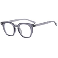 Occhiali anti-luce blu TR90 grigi trasparenti con montatura poligonale classica - Grigio Elefante C04