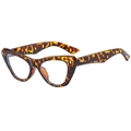 Occhiali da sole vintage cat-eye con montatura leopardata e lenti trasparenti stile street - Montatura Demi Lente Chiara (C8)