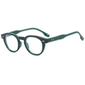 Montatura occhiali ovale vintage verde scuro con rivetti a stella eleganti - Montatura Verde