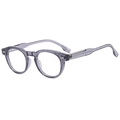Classic round grey transparent sunglasses frame featuring a keyhole bridge design - Transparent Grey Anti-Blue Light (C06)