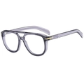 Retro transparent grey aviator sunglasses with gold metal arrow hinges and large frames - Transparent Grey (Anti-blue Light Clear Lens)