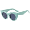 Occhiali da sole cat-eye verde menta con lenti grigio scuro e protezione UV - D19 Z-2 / Verde Menta