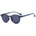 Occhiali da sole rotondi retrò con montatura blu scuro traslucida e lenti polarizzate - Occhiali da sole / Montatura Grigio Trasparente Lenti Grigie C02