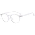 Fashionable minimalist round frame sunglasses in a transparent finish for daily wear - Transparent Frame