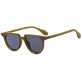 Occhiali da sole retrò cat-eye con montura verde oliva e lenti grigie anti-UV - Verde Gelatina Lenti Grigie C03