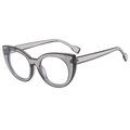 Stylish cat-eye anti-blue light glasses with translucent grey frames for women - Transparent Grey