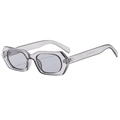 Modern square retro sunglasses in transparent grey frame for men and women - Translucent Grey Frame Grey Lens