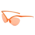 Lunettes de soleil tendance en forme d'aile de papillon orange vif pour style de fête - Monture Orange Verres Orange