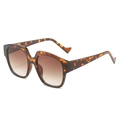 Fashionable oversized tortoise shell sunglasses with brown gradient lenses for women - Tortoise Shell Frame
