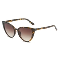 Occhiali da sole cat-eye retrò con montatura tartarugata e lenti sfumate marroni - Montatura Leopardata / Lenti Tè