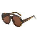 Gafas de sol aviador vintage con montura gruesa de carey y lentes de color marrón - Montura de Carey Lente Té