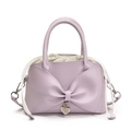 Secchiello viola chic con grande fiocco e ciondolo a cuore per il pendolare - Viola