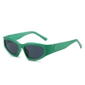 Gafas de sol deportivas retro de ojo de gato con montura verde brillante y cristales grises - Montura Verde Lente Gris