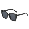 Gafas de sol cuadradas negras a la moda con lentes gris oscuro y diseño moderno y elegante - Montura Negra Lentes Grises