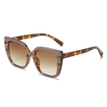 Gafas de sol cuadradas de gran tamaño en carey con lentes marrones degradados - Carey Púrpura Lentes Té