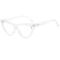 Minimalist cat eye glasses featuring clear transparent frames in a modern resin finish - Transparent Frame Clear Lens