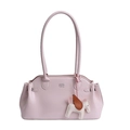 Sac bowling rose clair à logo argenté avec un charmant pendentif de Pégase ailé - Rose Avec Charme
