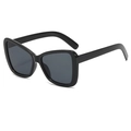 Occhiali da sole alla moda a farfalla cat eye con montatura nera e lenti scure - Montatura Nera Lenti Grigio Nero