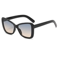 Occhiali da sole fashion butterfly cat-eye con montatura nera e lenti sfumate blu - Montatura Nera Lenti Verde Giallo