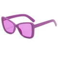 Modische Schmetterling Sonnenbrille mit lila Rahmen und rosa Verlaufsgläsern - Violetter Rahmen / Violette Gläser