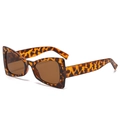Occhiali da sole retrò con montatura quadrata tartarugata e lenti marroni sfumate trendy - Montatura Leopardata / Lenti Tè