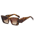 Gafas de sol cuadradas retro con montura de carey marrón y cristales degradados - Montura de Carey Lente Té