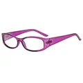 Gafas de gato moradas translúcidas con filtro de luz azul y diseño retro ovalado - C6-Púrpura