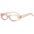 Gafas de moda ovaladas de ojo de gato con filtro de luz azul y montura naranja clara - C7-Champaña