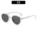 Kids vintage round silver alloy sunglasses with dark lenses for sun protection - Silver Frame Grey Lens (C6)