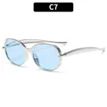 Lunettes de soleil enfant carrées rétro avec monture métal argenté et verres bleu clair - Monture Argentée Verres Bleus (C7)