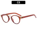 Y2K style retro cat eye sunglasses in translucent amber red finish with golden metal bridge - Tea Frame Clear Lens (C6)