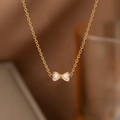 Collier chic en titane plaqué or 18k avec pendentif noeud en cristal scintillant - 41【h209】collier Nœud Papillon À Chaîne Croisée Or