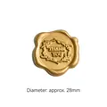 Golden THANK YOU wax seal stamp with olive wreath detail on a minimalist white background - Thank You Wax Seal Sticker (1pc)