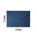 Navy blue linen textured vintage envelope 114x162mm made of premium specialty paper - One Linen Blue Envelope (short Lid Version)