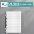 A5 grid spiral notebook with 60 sheets featuring soft binding and green accent - A5 Detachable Loose-leaf - Grid Pages (60 Sheets)