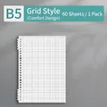 B5 spiral notebook with grid paper and 60 sheets, featuring a durable PP cover - B5 Detachable Loose-leaf - Grid Pages (60 Sheets)