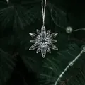 Flocon de neige en acrylique transparent à 12 pétales pour sapin de Noël, petit 36,6mm - 37mm / Petit Flocon 12 Pétales Noël