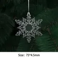 75mm clear acrylic snowflake hanging ornament with 4.5mm thickness for Christmas decor - 75mm Snowflake (50Pcs/Pack)