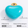 Lake blue heart pendant in stainless steel, waterproof and hypoallergenic jewelry charm - Lake Blue Heart Style (PJ91047D) / 1 Piece