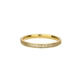 Minimalist ultra-fine 18k gold plated titanium ring with pave-set cubic zirconia - US 6 / Gold