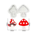 Silicone mushroom mold for fondant with dimensions 5.7x9.2x1cm and 22g weight - Mushroom Style / Gray