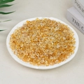 Polished natural citrine crystals in a white ceramic tray for home decor and healing - 100g Of Premium Brazilian Yellow (5-7mm)