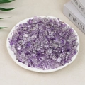 Natural raw amethyst crystal stones for aromatherapy in a white decorative bowl - 100g Of High-quality Light Purple With White Body (7-9mm)