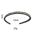 Elegant handmade headband with grey faceted crystals and sparkling clear rhinestones - Gray Beaded Rhinestone Style (1100-4)