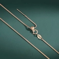 Rose gold S925 sterling silver Chopin chain with adjustable bead and spring clasp - Rose Gold 1.0mm Chopin Chain (45cm)