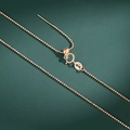 S925 sterling silver rose gold beaded chain necklace with secure spring clasp - Rose Gold 1.0mm Ball Chain (45cm)