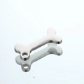 Colgante de acero inoxidable pulido en forma de hueso para creación de joyería - 8*18MM / Color Acero